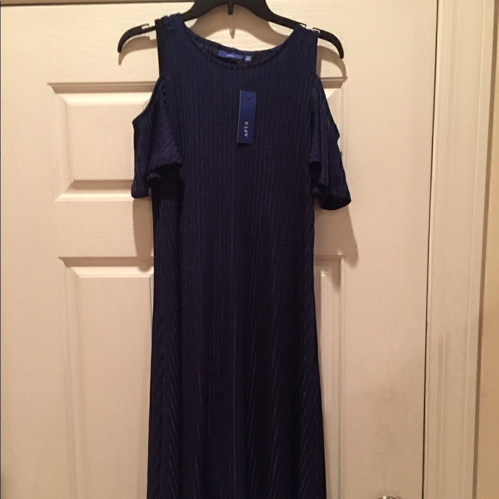 Apt 9 Navy Blue Cold Shoulder Dress Size Medium
